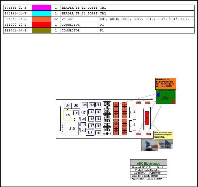 assembly instructions documents process method sheets pcb