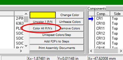 changing component property colors automatically or manually - all pn