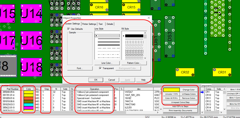 changing component property colors automatically or manually header